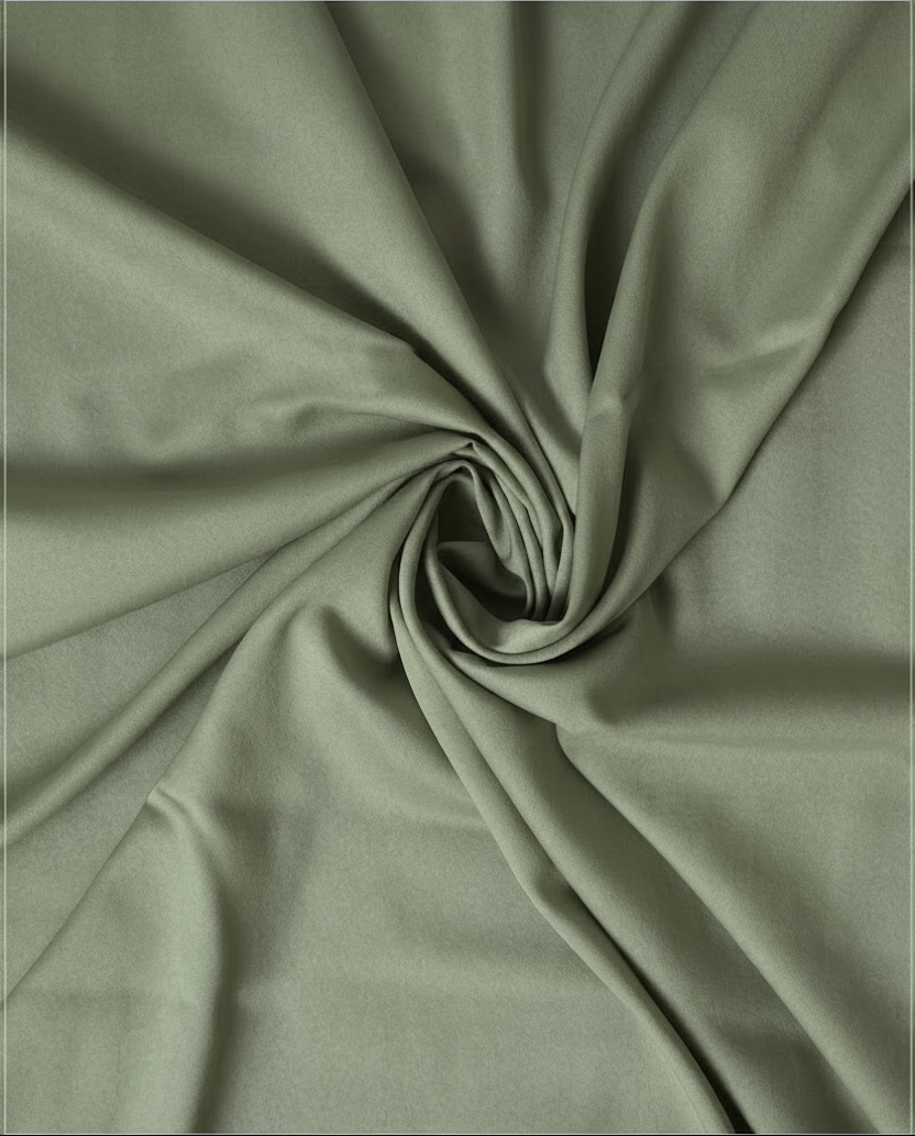Light Soft Natural Luxurious Sage Golden Satin Silk